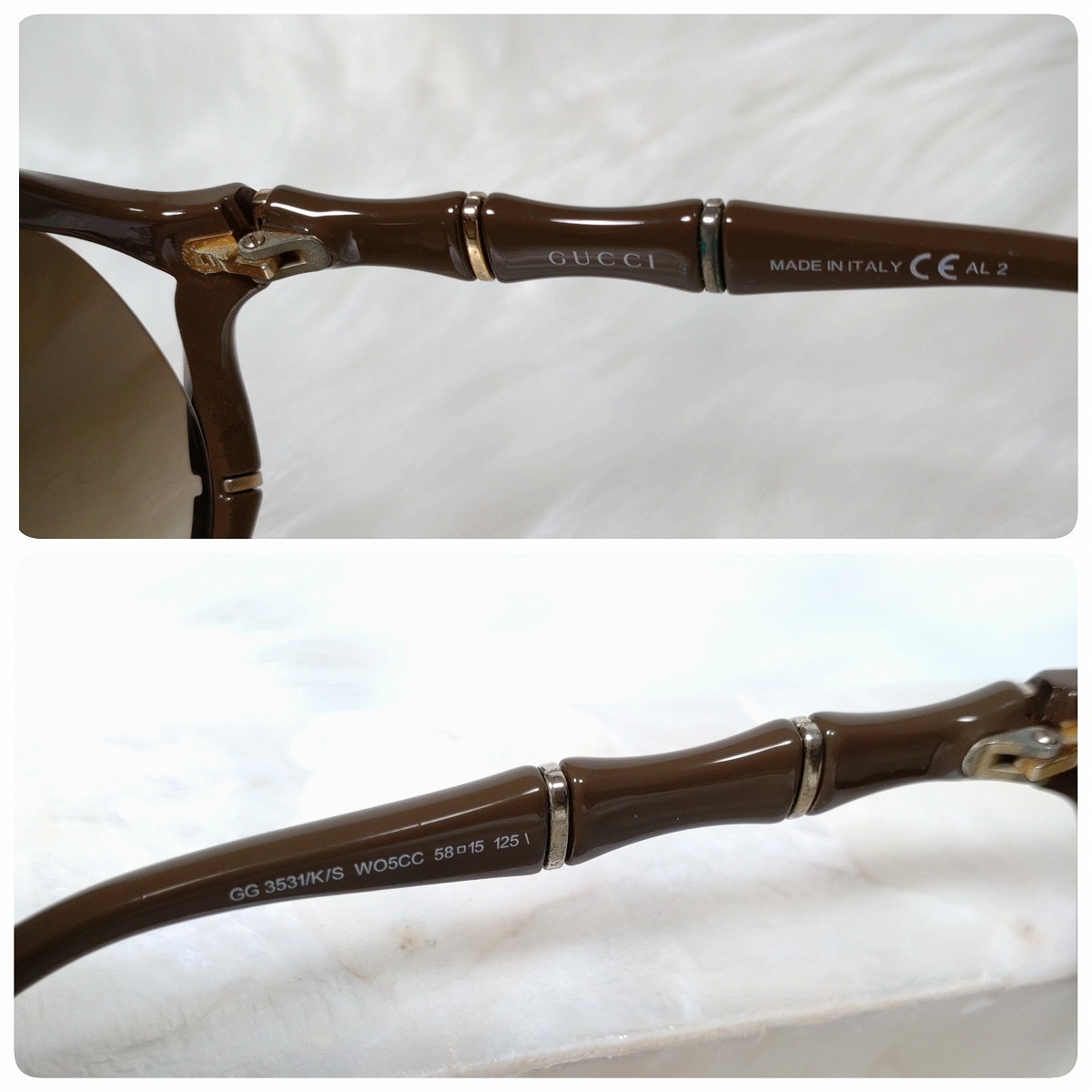 1円～■GUCCI グッチ サングラス GG3531 バンブー イタリア制 アイウェア 