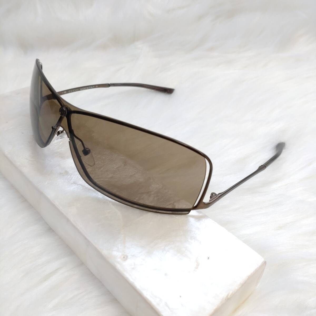 1円～■良品■GUCCI グッチ サングラス GG1709/S メタルフレーム Gロゴ メンズ レディース ブラウン系