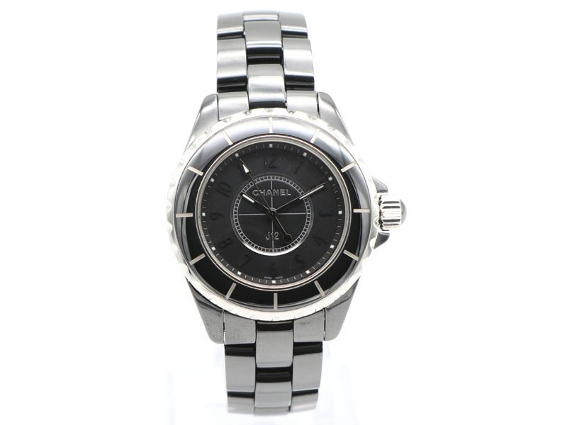 【 シャネル CHANEL 】 腕時(shí)計(jì) J12 H3828 インテンスブラック 33mm ワンショットモデル セラミック クォーツ レディース 箱 新著 70347-1