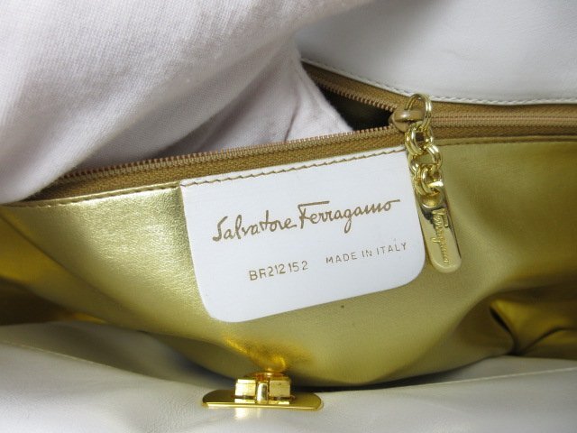 美品 Ferragamo フェラガモ トートバッグ ショルダーバッグ バッグ レザー マルチカラー A4収納可 85907