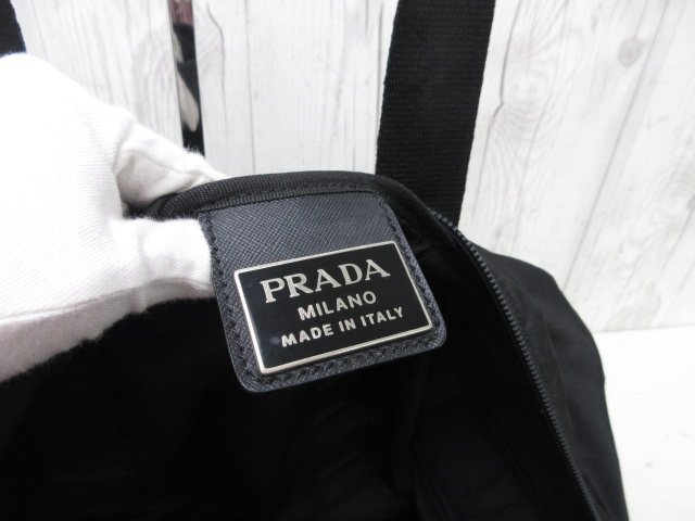 極美品 PRADA プラダ テスート ボストンバッグ ショルダーバッグ バッグ ナイロン×サフィアーノレザー 黒 2WAY 85770