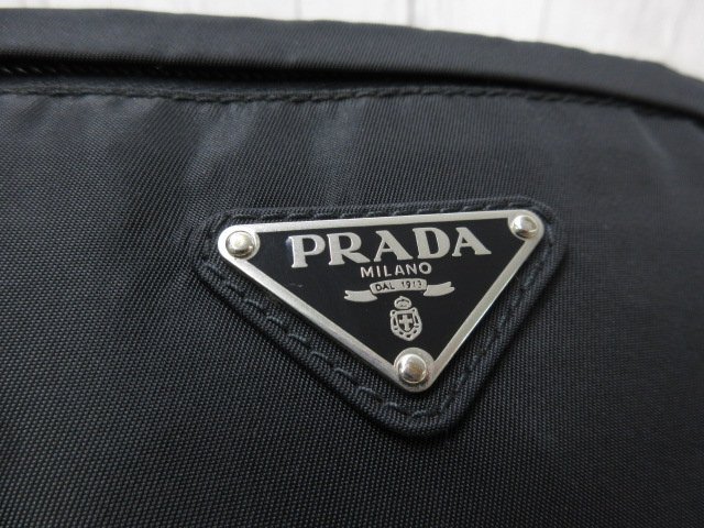 極美品 PRADA プラダ テスート ボディバッグ ウエストポーチ バッグ ナイロン 黒 メンズ 85874