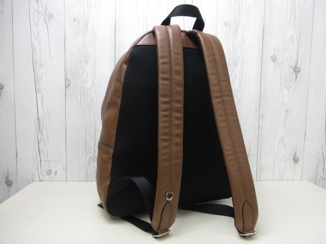  превосходный товар COACH Coach рюкзак рюкзак сумка кожа чай A4 место хранения возможно мужской 85934
