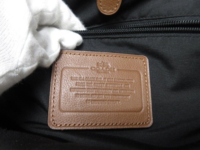  превосходный товар COACH Coach рюкзак рюкзак сумка кожа чай A4 место хранения возможно мужской 85934