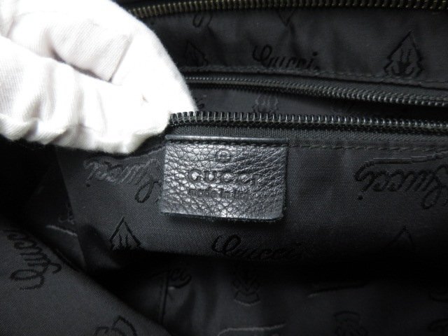 美品 GUCCI グッチ グッチシマ GG柄 ショルダーバッグ バッグ レザー 黒 A4収納可 メンズ 85832Y