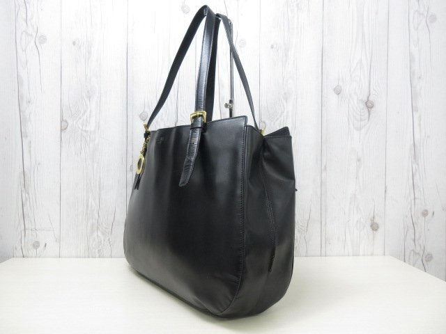 極美品 CELINE セリーヌ サークルロゴ トートバッグ ショルダーバッグ バッグ レザー 黒 A4収納可 85913
