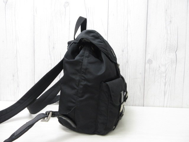 美品 PRADA プラダ テスート ナイロンリュック リュックサック バッグ ナイロン×レザー 黒 85178