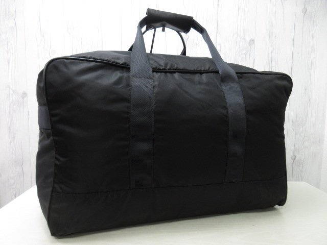 極美品 PRADA プラダ テスート ボストンバッグ ハンドバッグ バッグ ナイロン×サフィアーノレザー 黒 A4可 メンズ 86198