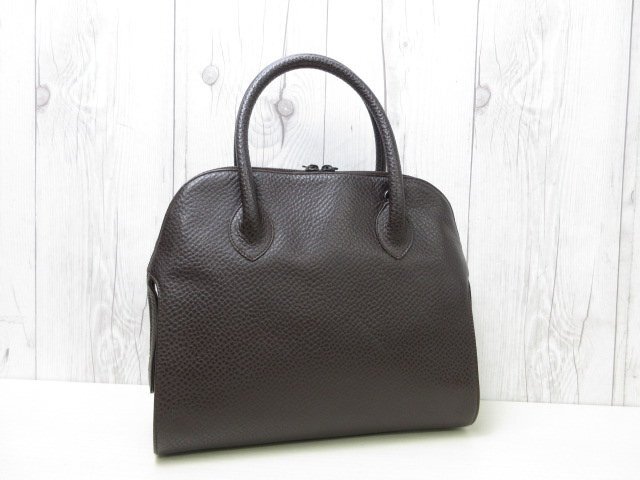 極美品 Ferragamo フェラガモ ガンチーニ ハンドバッグ バッグ レザー 茶 86281