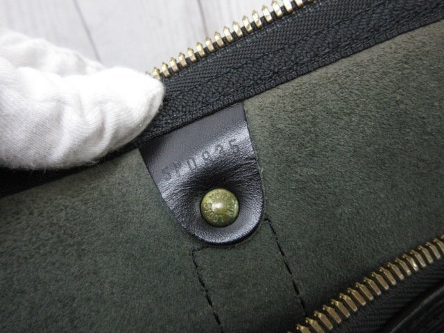 極美品 LOUIS VUITTON ルイヴィトン エピ キーポル55 ノワール ボストンバッグ ハンド バッグ M42952 レザー 黒 A4可 メンズ 86376Y