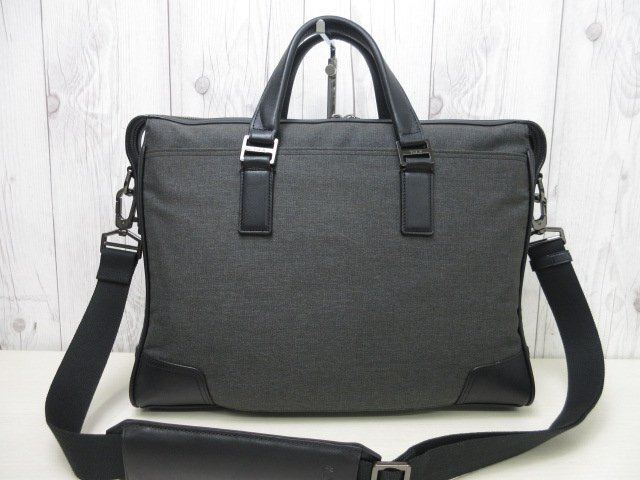 TUMI レザー ブラック 2way ショルダーバッグ ハンドバッグ キャンバス 極美品 TUMI トゥミ ビジネスバッグ ショルダーバッグ バッグ