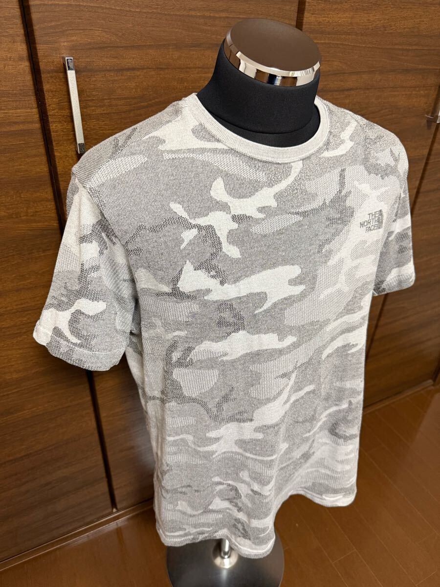 THE NORTH FACE（ザ?ノースフェイス）S/S RDT Dry Camo Crew（RDTドライカモクルー）NT11605 グレーカモフラージュ XL GOLDWIN正規(guī)品