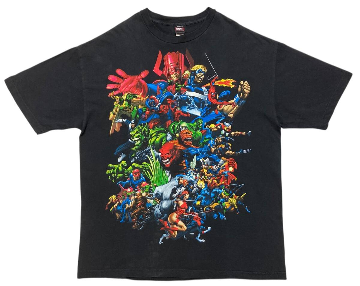 00s MARVEL 豪華プリント ギャラクタス XL Tシャツ ビンテージ MAD ENGINE マーベル ファンタスティックフォー シルバーサーファー