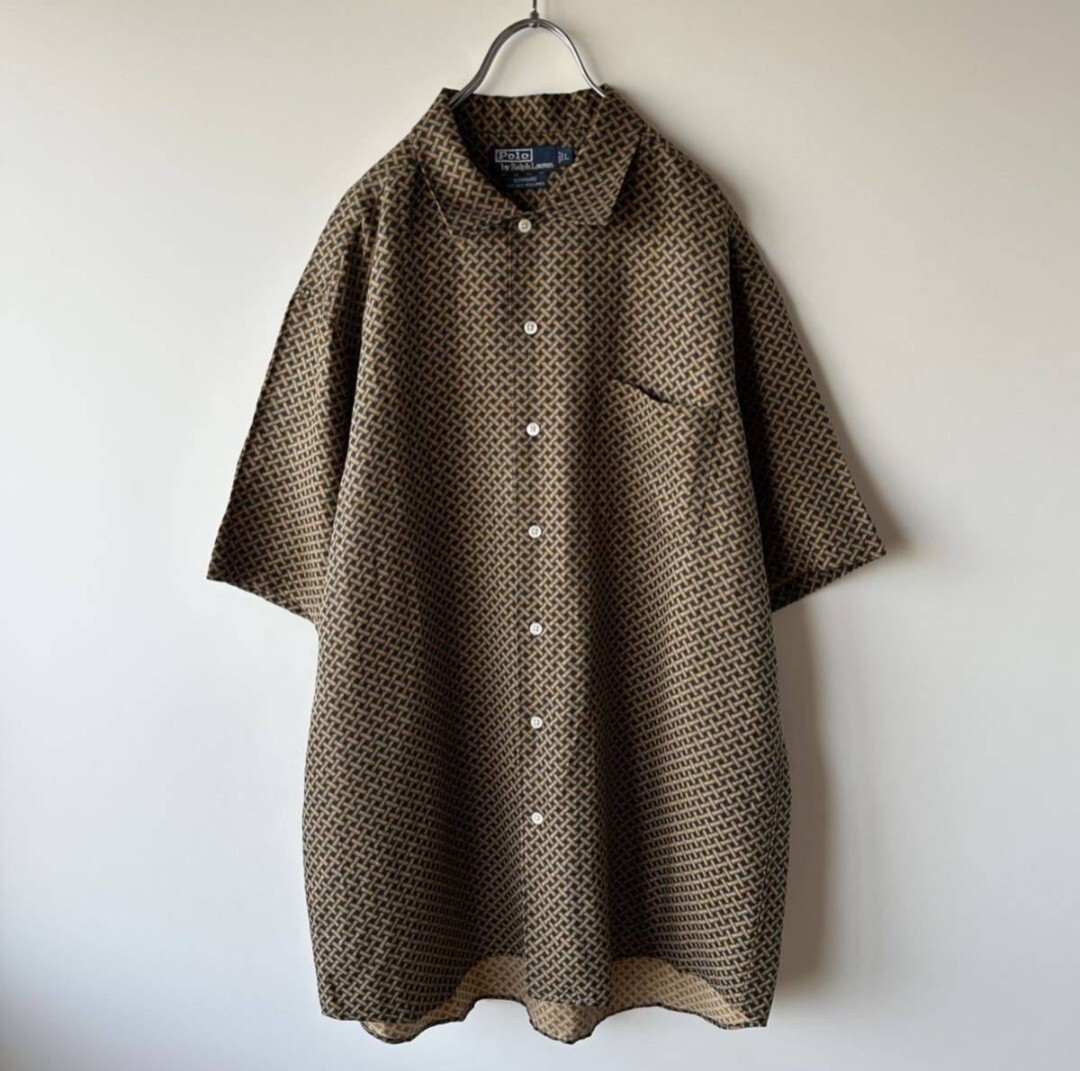 POLO ポロ ラルフローレン シルク リネン半袖シャツ