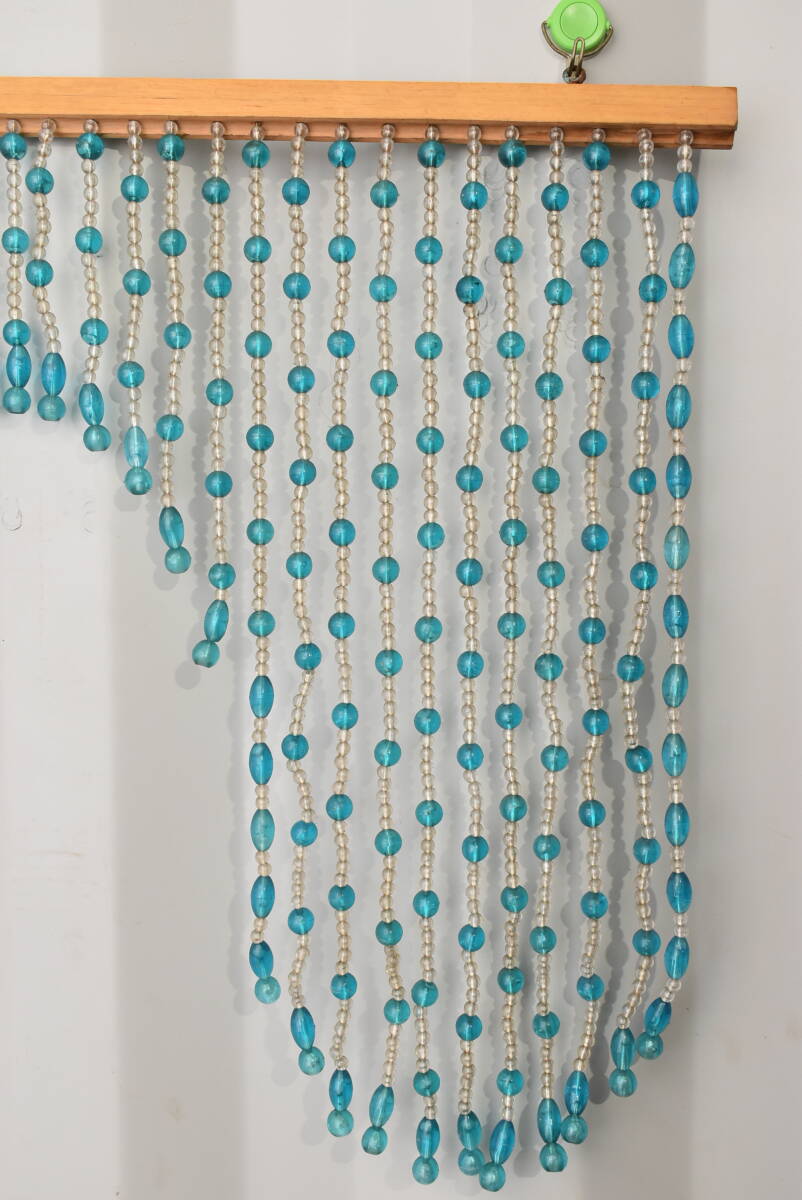  Showa Retro / pop / fancy * бисер noren шторка сударэ . noren синий blue полимер производства бисер 