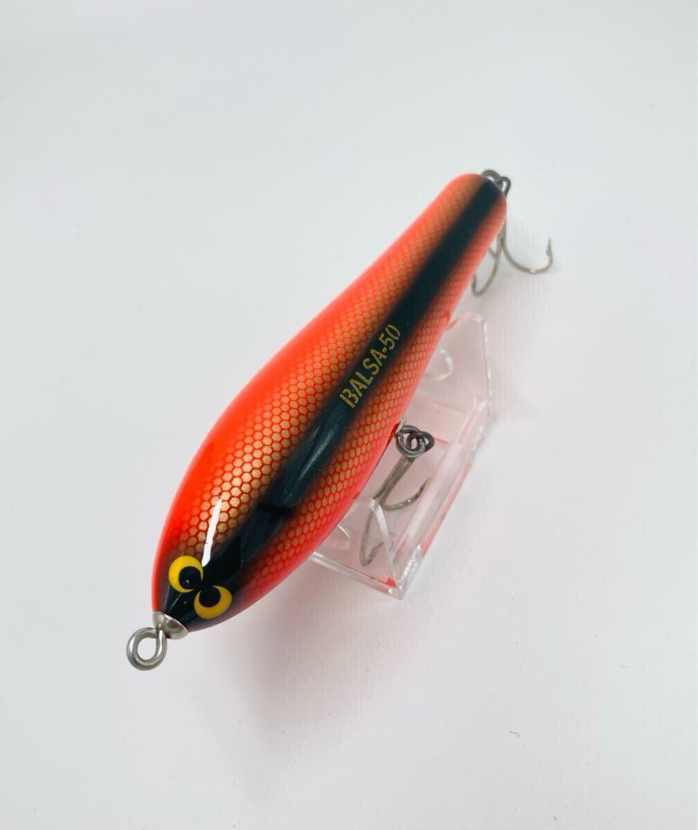 【美品】バルサ50 ビッグラッシュスケーター BIG 約115mm 25g #020 レッド BigLushSkater Big ペンシル ルアー ザウルス SAURUS 希少 レア _画像1