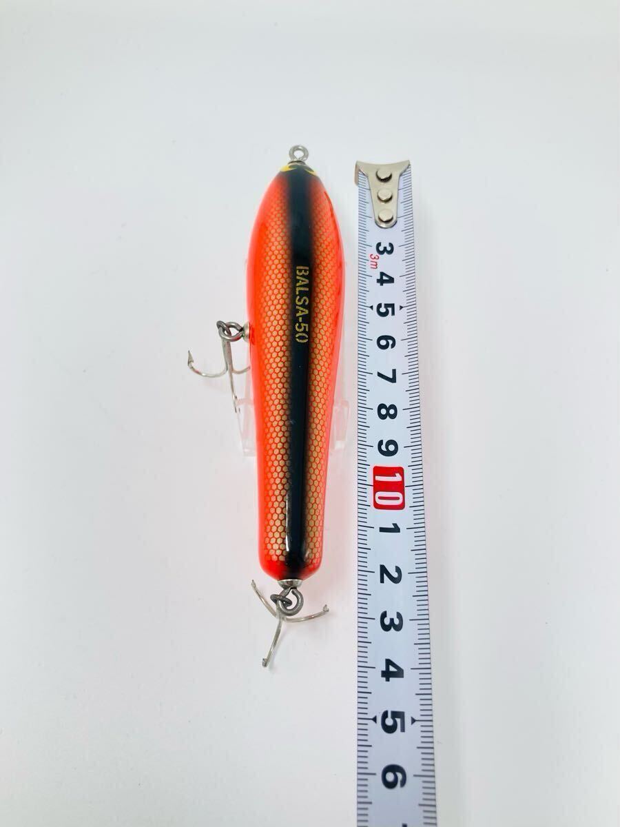 【美品】バルサ50 ビッグラッシュスケーター BIG 約115mm 25g #020 レッド BigLushSkater Big ペンシル ルアー ザウルス SAURUS 希少 レア _画像9