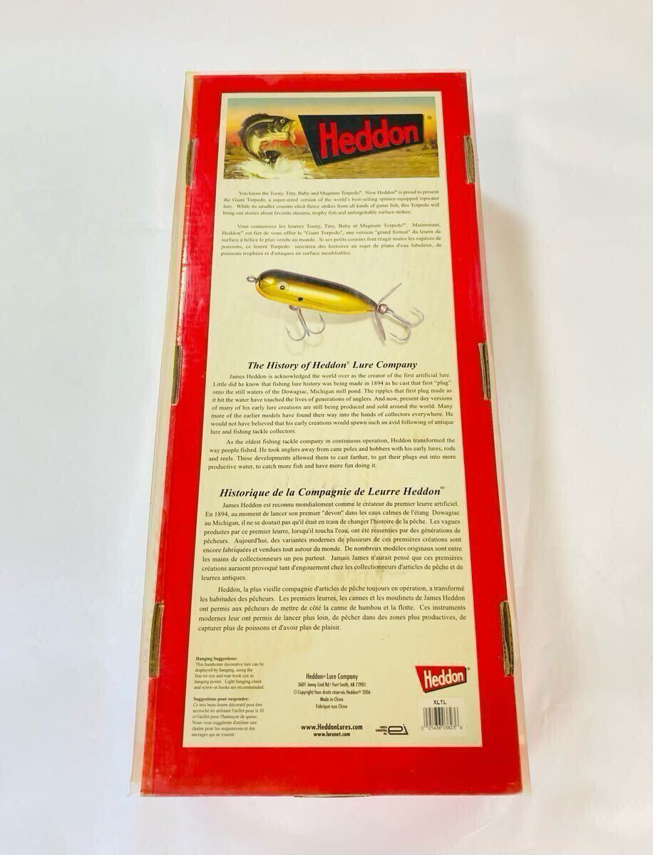 【未使用品】ヘドン HEDDON ベビートーピード ディスプレイ用 XLTL 全長 約50cm パーチカラー ジャイアントルアー BABY TORPEDO レア 希少_画像6