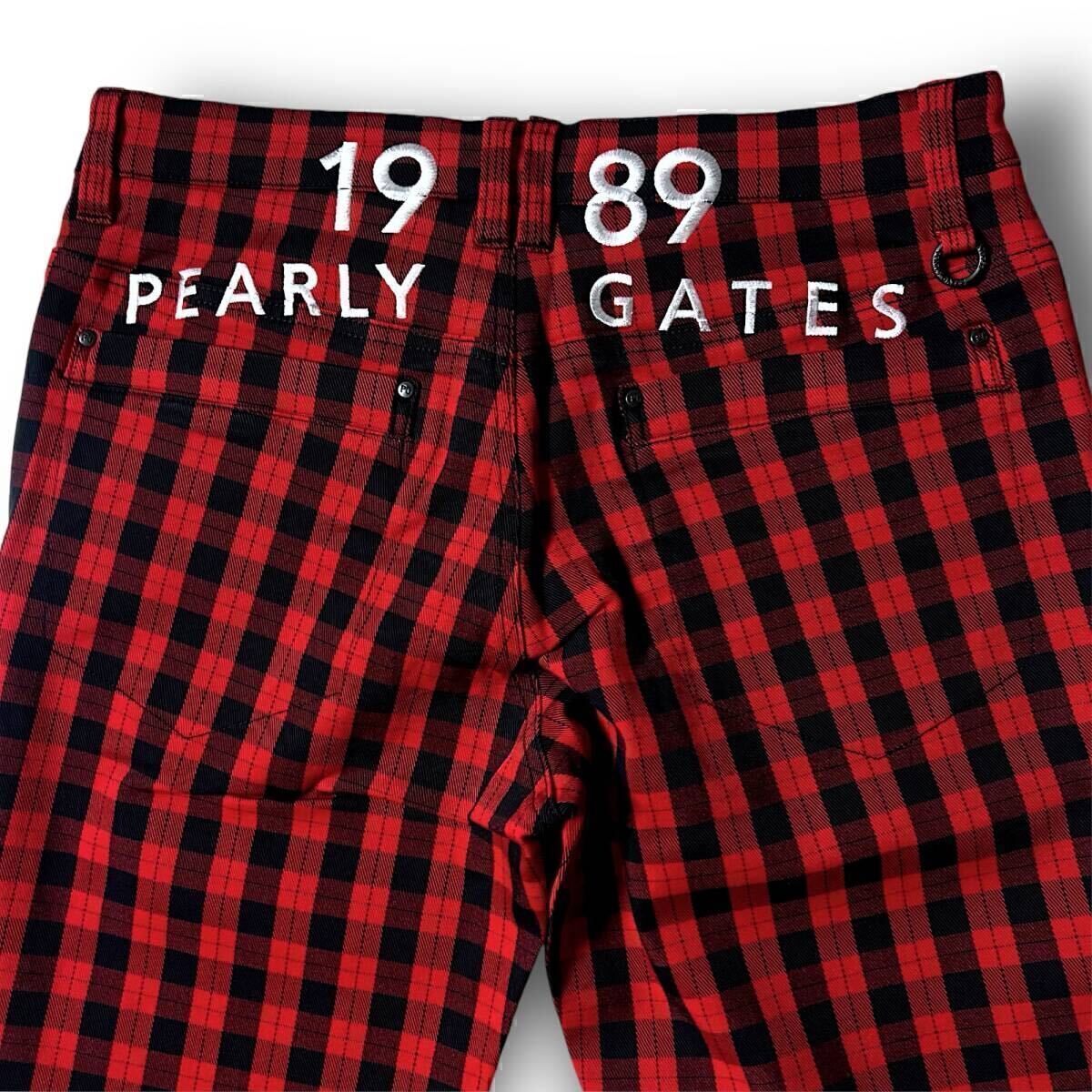 ◆新品 PEARLY GATES パーリーゲイツ 定価2.9萬 美シルエット パワフルストレッチ チェック テーパードパンツ ゴルフウェア 1 M 春秋 B7649
