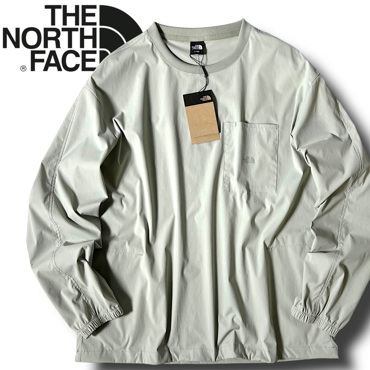 新品 THE NORTH FACE ノースフェイス 人気のテック系 吸汗速干 接觸冷感 薄手ナイロン 長(zhǎng)袖 シャツ トレーナー プルオーバー XL 春夏 B7685