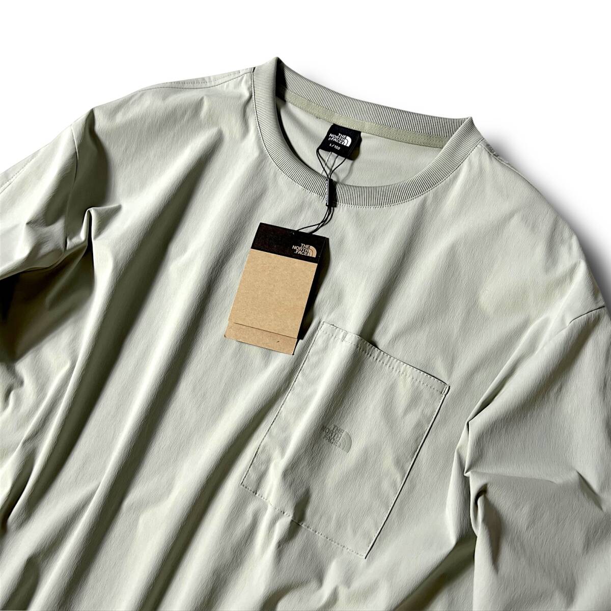 新品 THE NORTH FACE ノースフェイス 人気のテック系 吸汗速干 接觸冷感 薄手ナイロン 長(zhǎng)袖 シャツ トレーナー プルオーバー XL 春夏 B7685