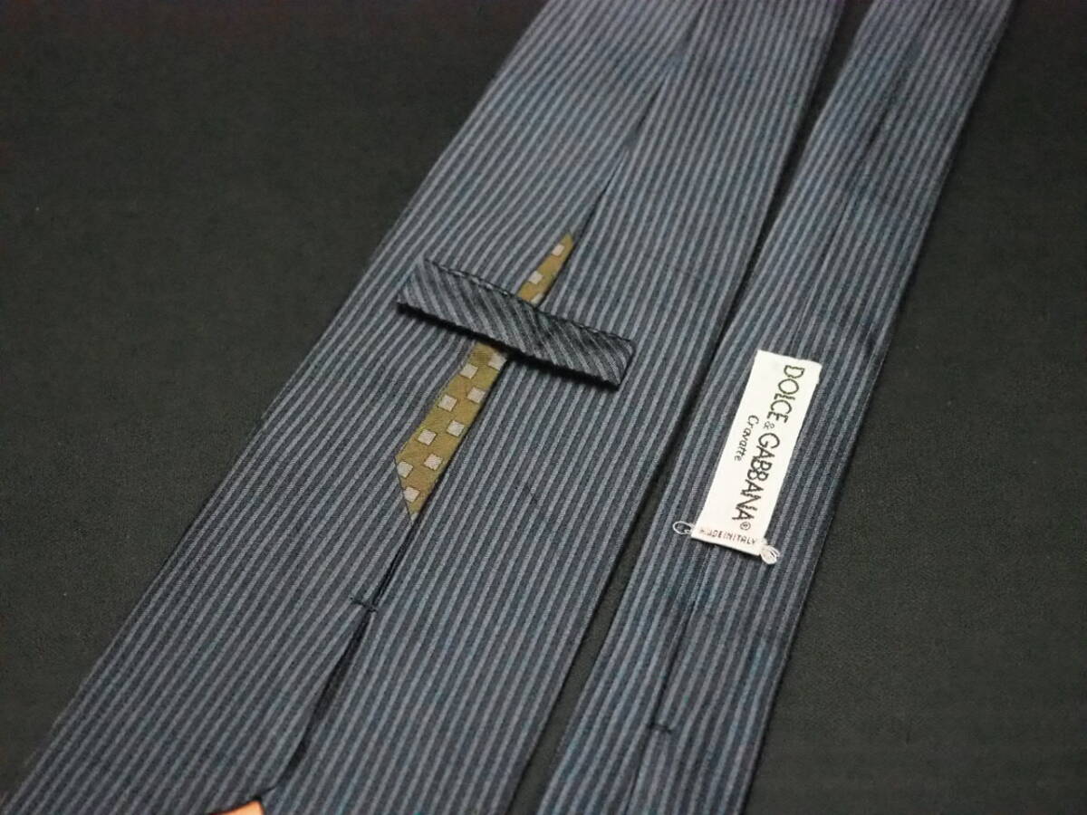 美品【DOLCE＆GABBANA ドルチェ＆ガッバーナ】 E2625 SILK ブランド ネクタイ 古著 良品