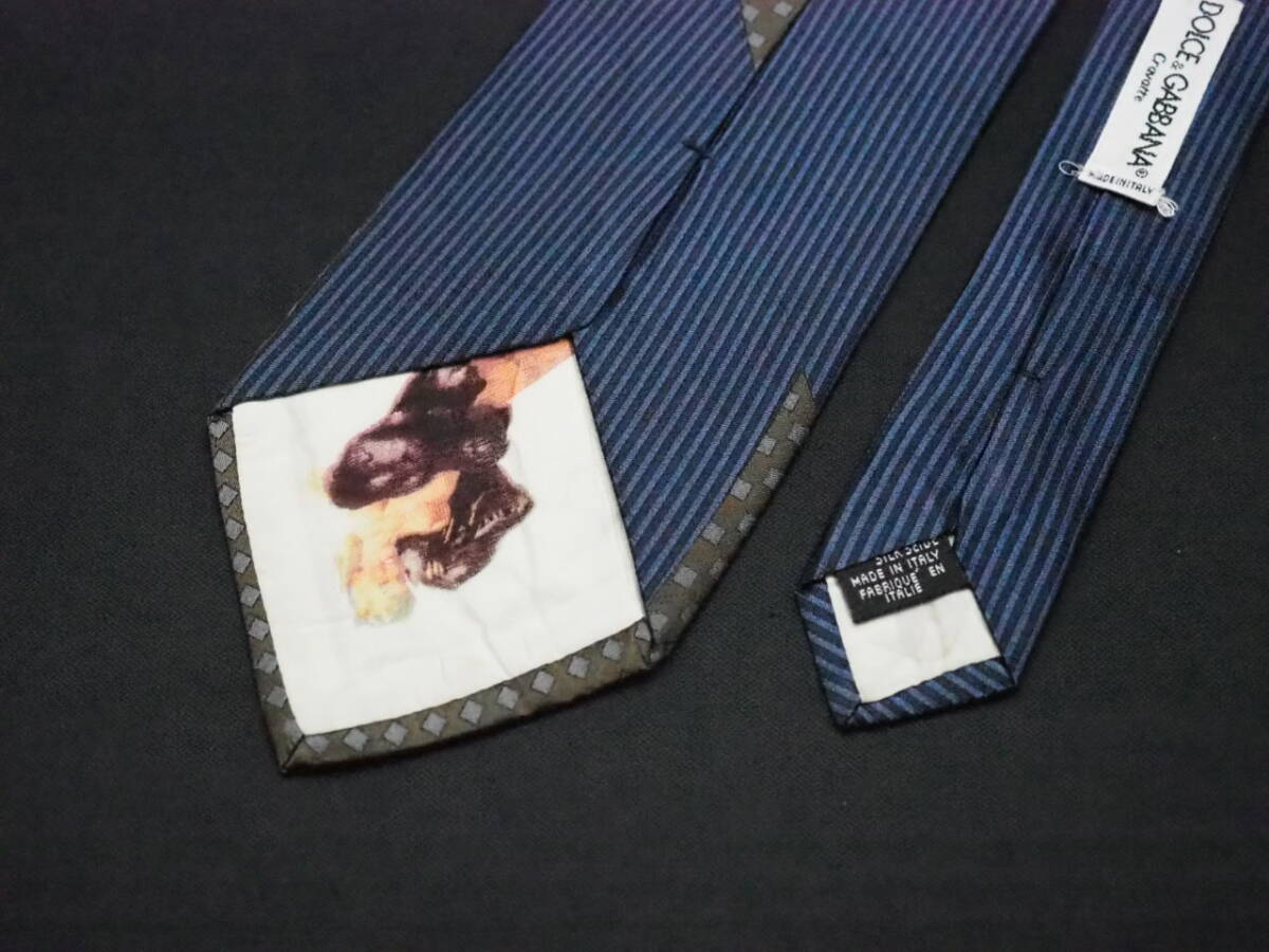 美品【DOLCE＆GABBANA ドルチェ＆ガッバーナ】 E2625 SILK ブランド ネクタイ 古著 良品