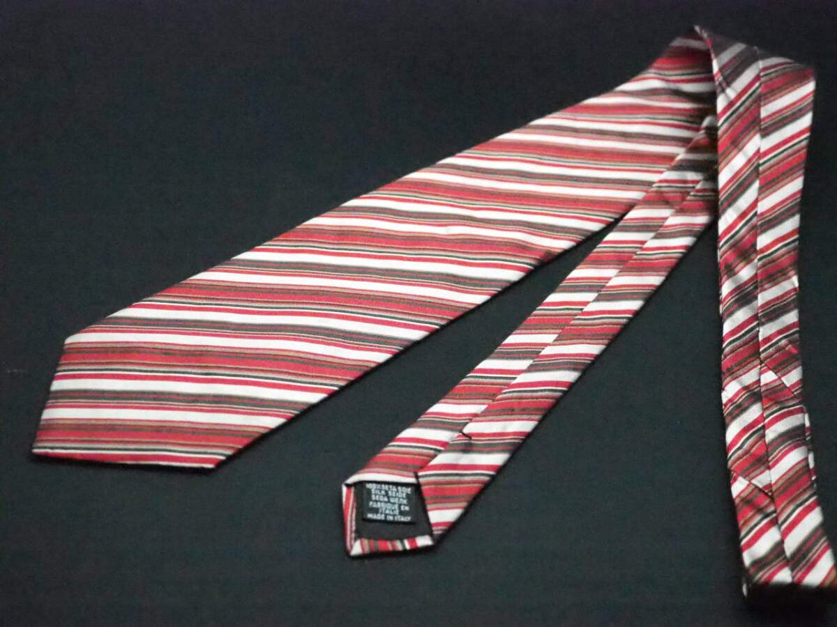 美品【HUGO BOSS ヒューゴ ボス】 E2766 赤系 SILK ブランド ネクタイ 古着 良品_画像6