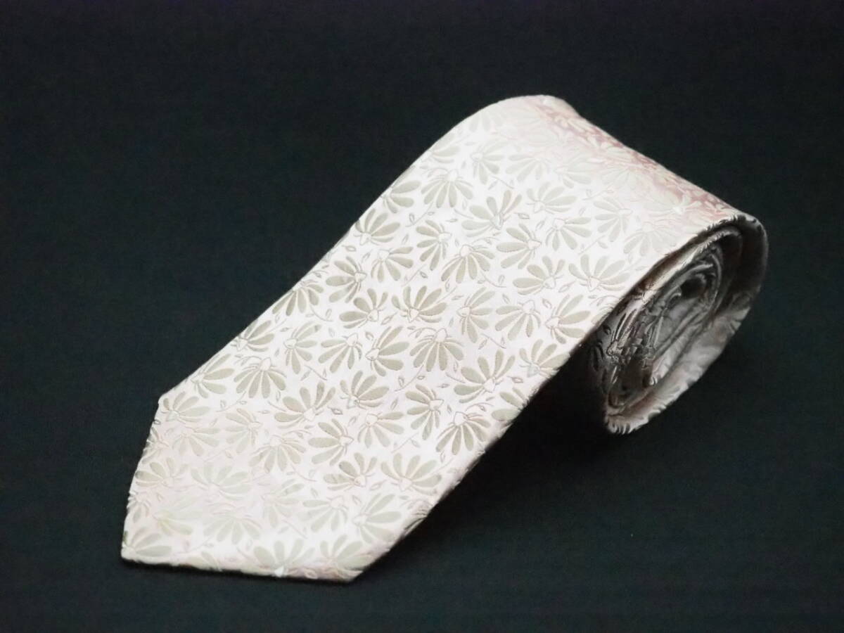 美品【HUGO BOSS ヒューゴ ボス】 E2788 ピンク系 SILK ブランド ネクタイ 古着 良品_画像2
