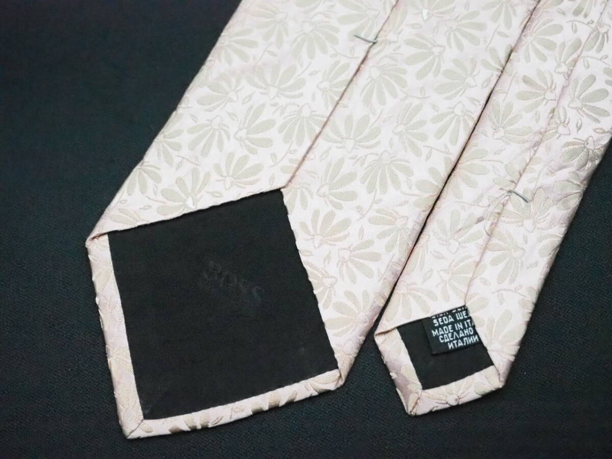美品【HUGO BOSS ヒューゴ ボス】 E2788 ピンク系 SILK ブランド ネクタイ 古着 良品_画像5