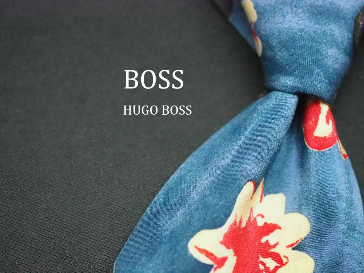 美品【HUGO BOSS ヒューゴ ボス】 E2809 SILK ブランド ネクタイ 古着 良品_画像1