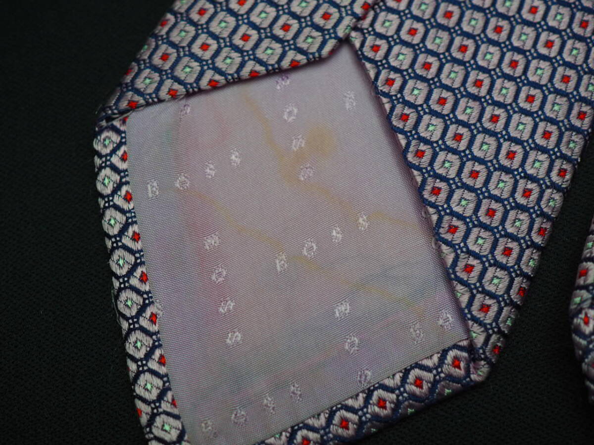 美品【HUGO BOSS ヒューゴ ボス】 E2892 ピンク系 SILK ブランド ネクタイ 古着 良品_画像6
