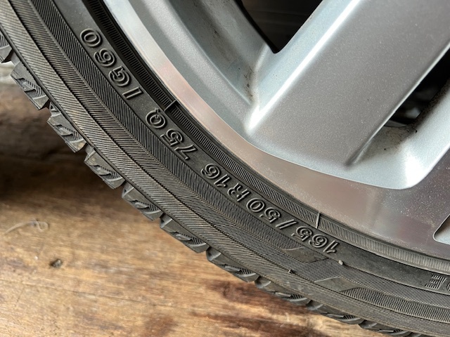 ダイハツコペン　純正16インチアルミ　PCD100　4穴　4.5J　+45　YOKOHAMA　ICEGUARD　IG60　165/50/16　2019年制　4本セット　格安　売切