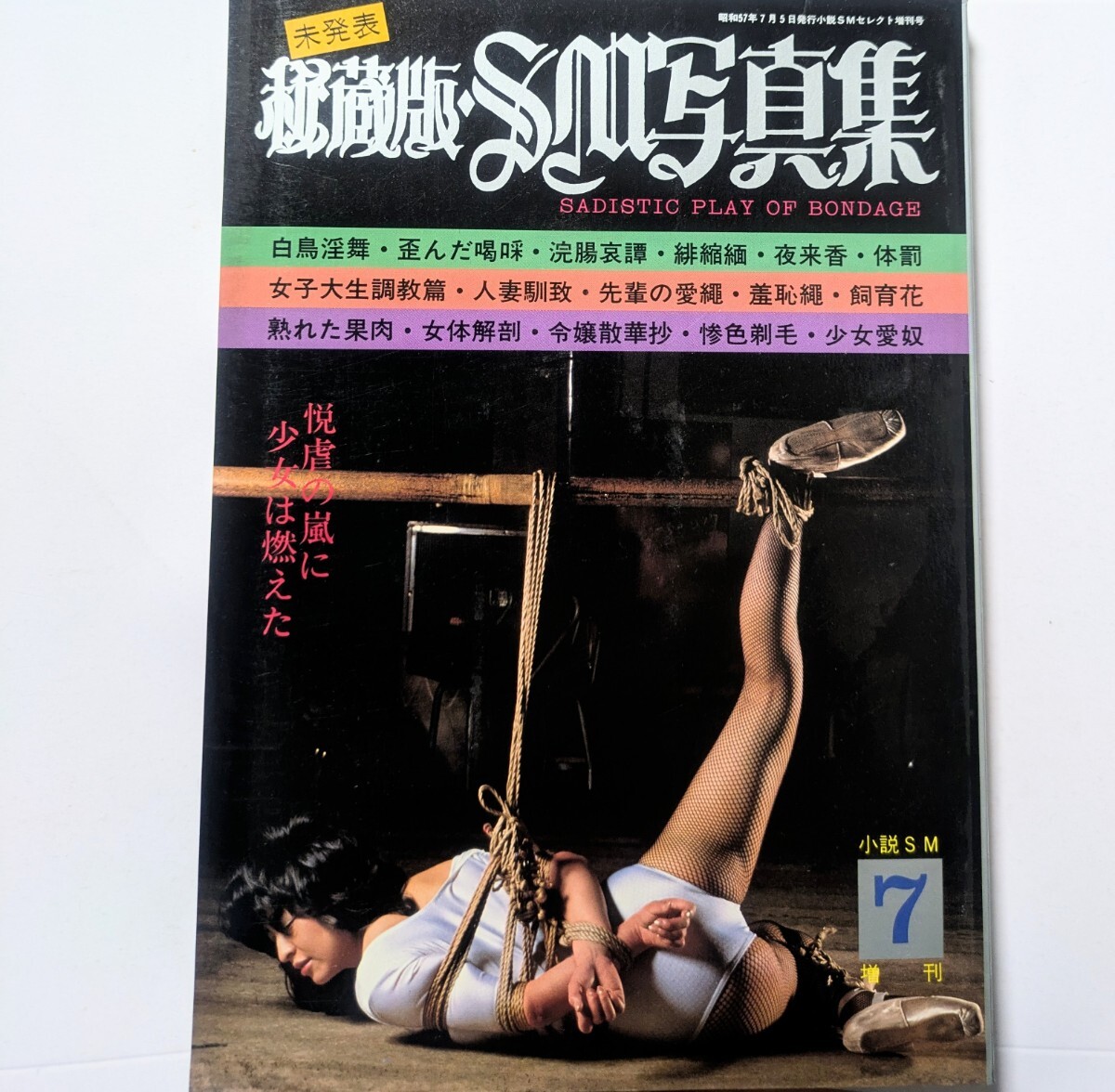 【レトロ】未発表秘蔵版 SM寫真集 昭和57(1982年)年7月発行折り込みミニポスター付 SM?緊縛 Z3V1 (r2)