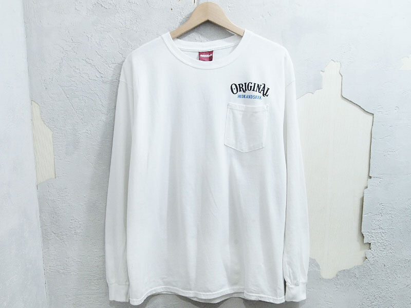 美品 L TENDERLOIN HIDE AND SEEK L/S TEE 長(zhǎng)袖 ポケット Tシャツ ロンT ロングスリーブ ORIGINAL テンダーロイン ハイドアンドシーク F
