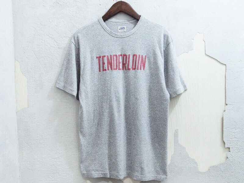 美品 TENDERLOIN TEE 霜降り Tシャツ 染み込み プリント M テンダーロイン FT