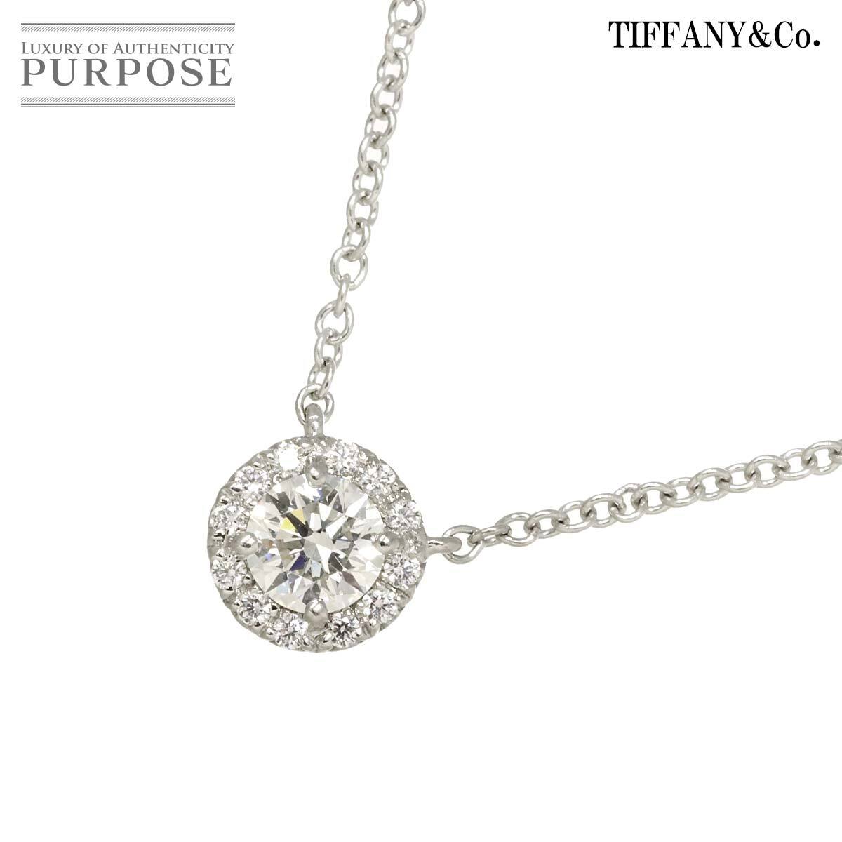 ティファニー TIFFANY&CO. ソレスト ダイヤ ネックレス 40cm Pt プラチナ Soleste Diamond Necklace 90279558 プラチナ