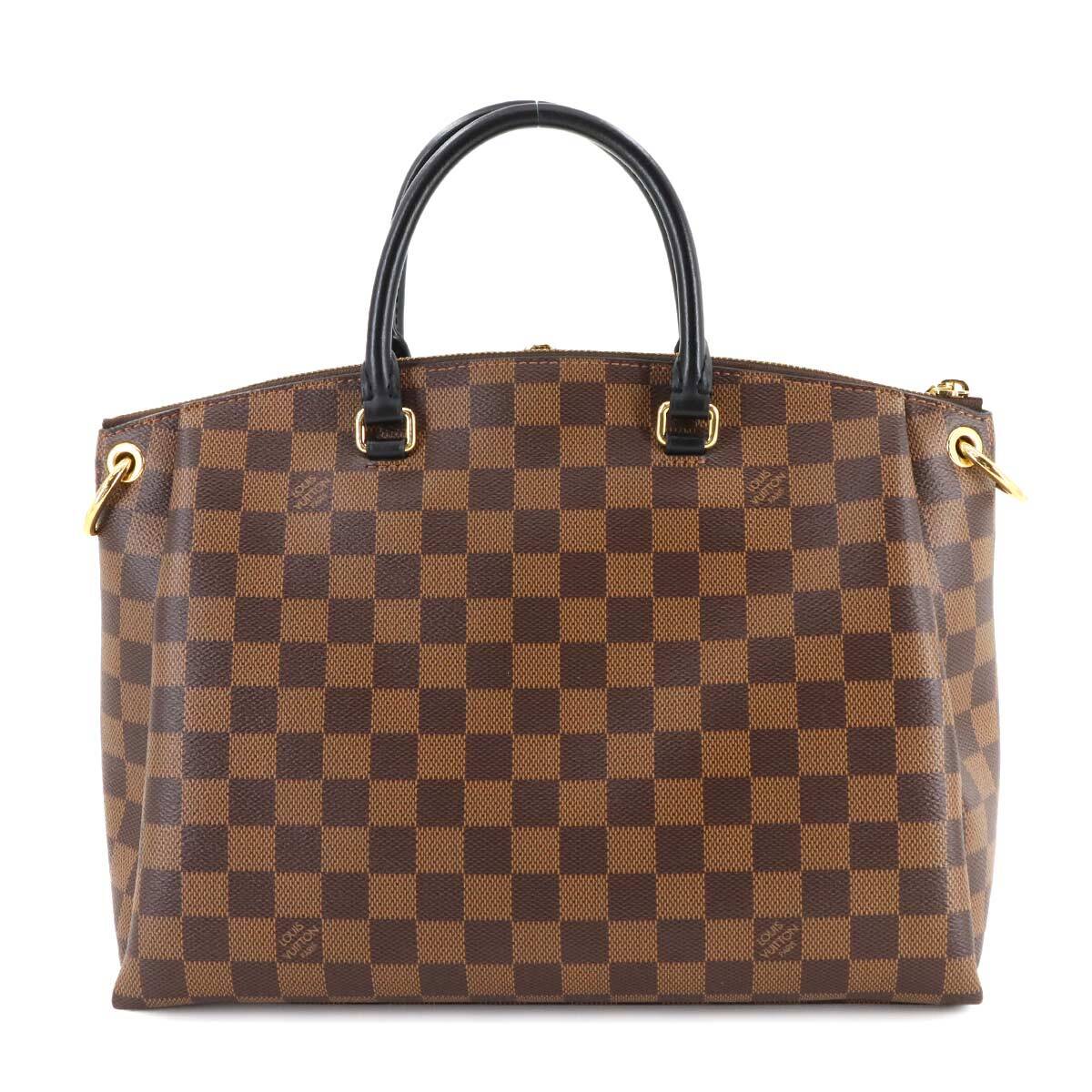  прекрасный товар Louis Vuitton LOUIS VUITTON Damier ote on MM 2way большая сумка сумка на плечо eben черный N45283 RFID 90280796