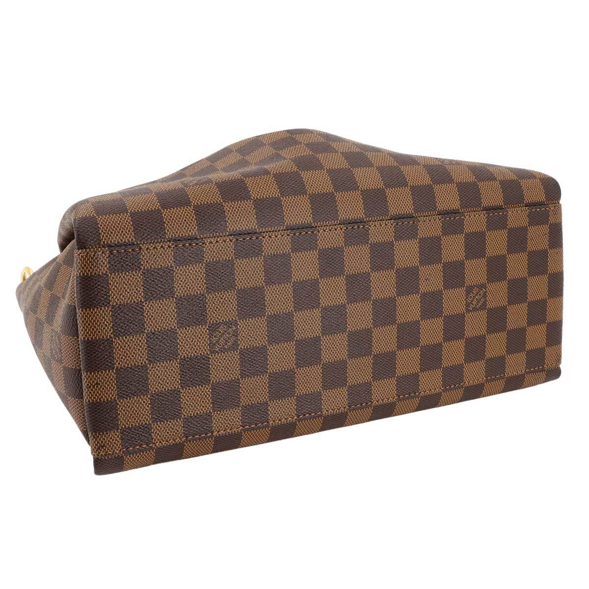  прекрасный товар Louis Vuitton LOUIS VUITTON Damier ote on MM 2way большая сумка сумка на плечо eben черный N45283 RFID 90280796