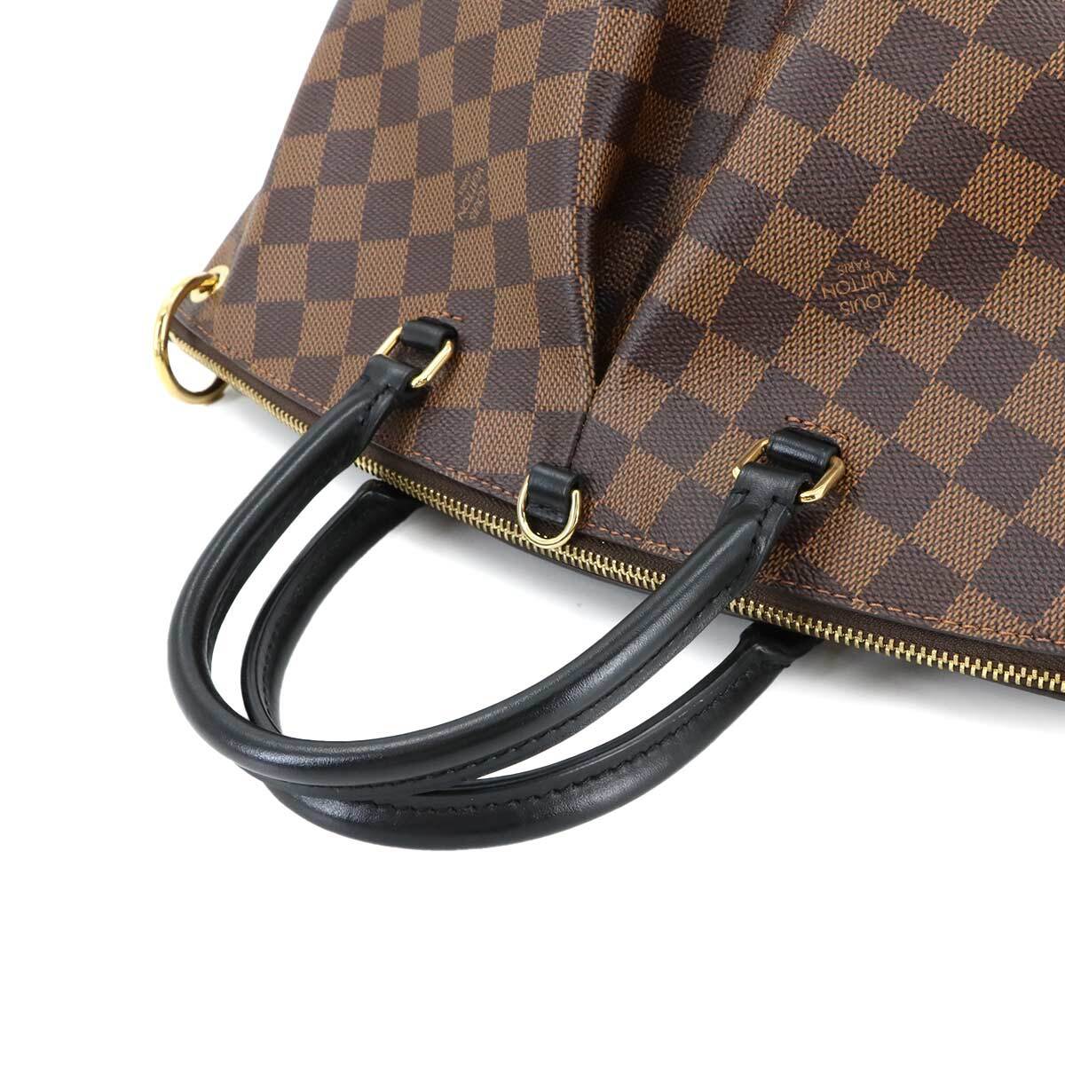  прекрасный товар Louis Vuitton LOUIS VUITTON Damier ote on MM 2way большая сумка сумка на плечо eben черный N45283 RFID 90280796