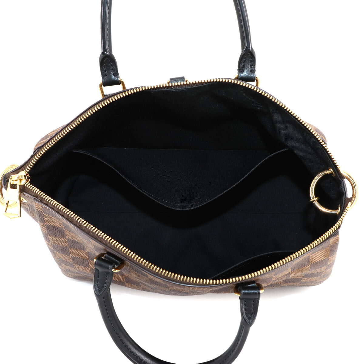  прекрасный товар Louis Vuitton LOUIS VUITTON Damier ote on MM 2way большая сумка сумка на плечо eben черный N45283 RFID 90280796