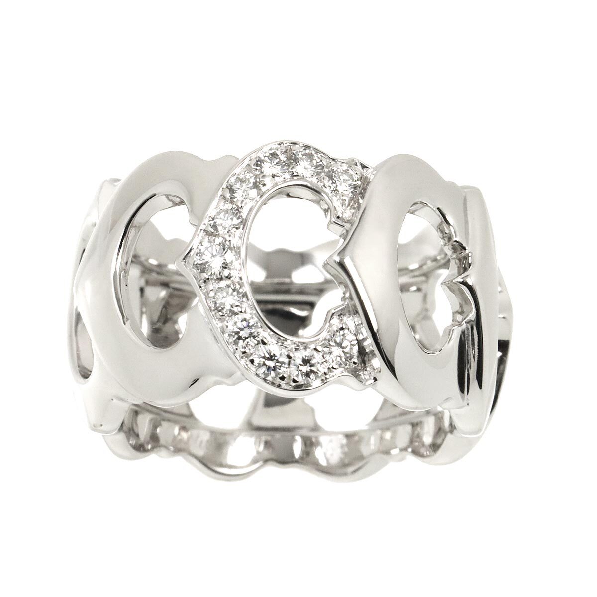 カルティエ Cartier Cドゥ #48 リング ダイヤ K18 WG ホワイトゴールド 750 指輪 Diamond Ring 90278423