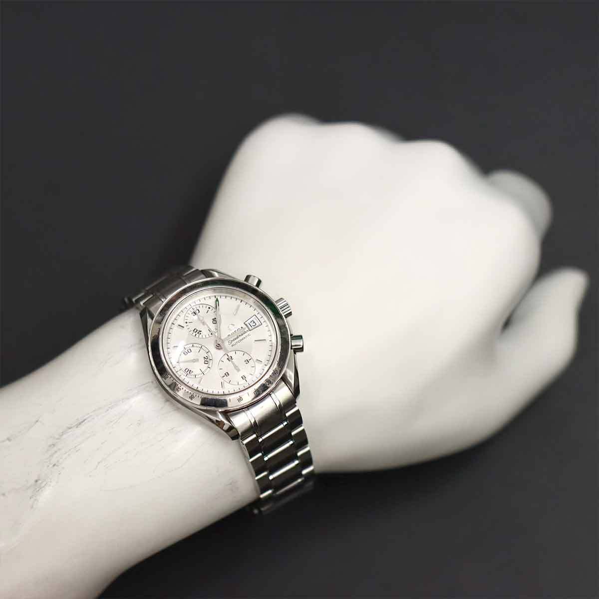 オメガ OMEGA スピードマスター デイト 3513 30 クロノグラフ メンズ 腕時(shí)計(jì) シルバー オートマ 自動(dòng)巻き Speedmaster 90279671