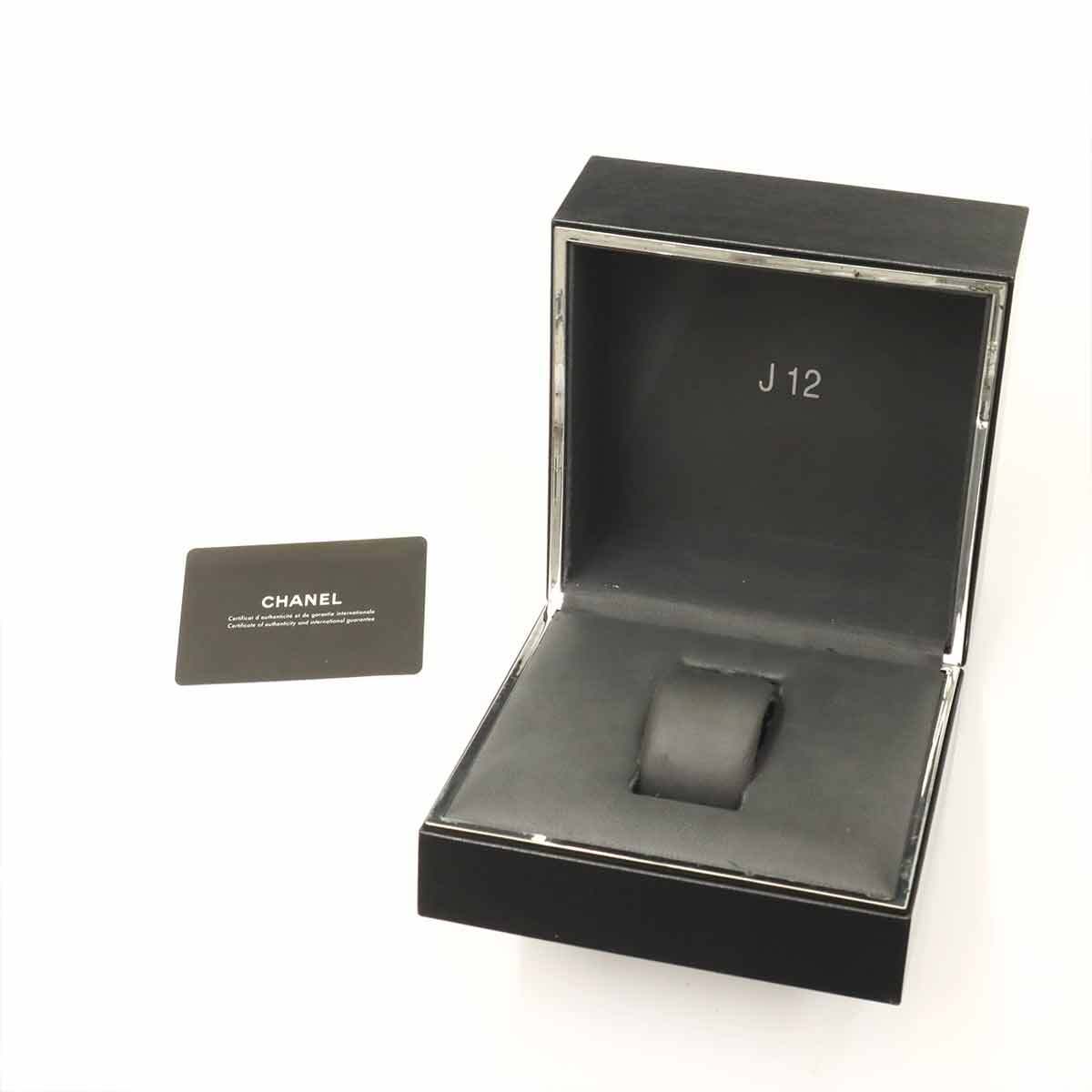 シャネル CHANEL J12 33mm H1625 レディース 腕時(shí)計(jì) 12P ダイヤ デイト ブラック セラミック クォーツ ウォッチ 90284599