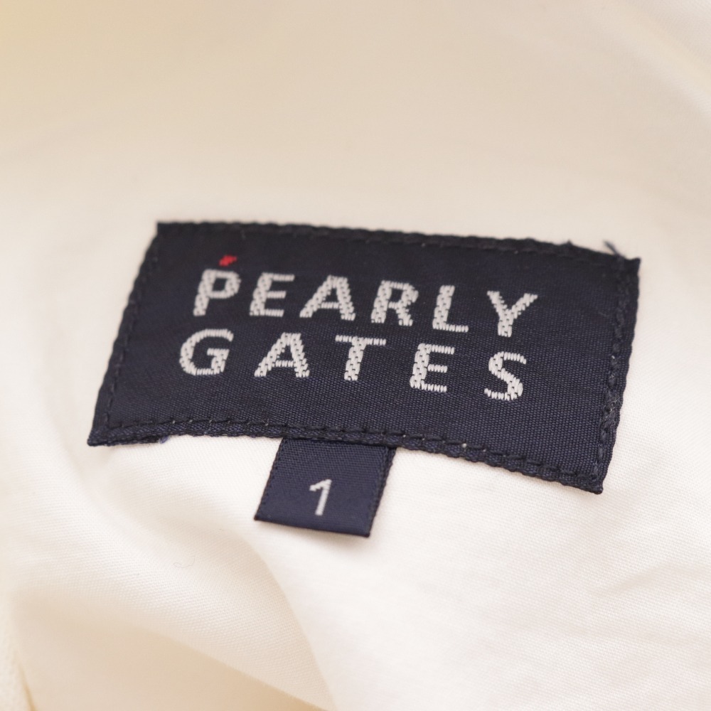 ■ パーリーゲイツ パンツ ボトムス ゴルフウェア ストレッチ 刺繍 プリント レディース 1 ホワイト タグ付き 未使用