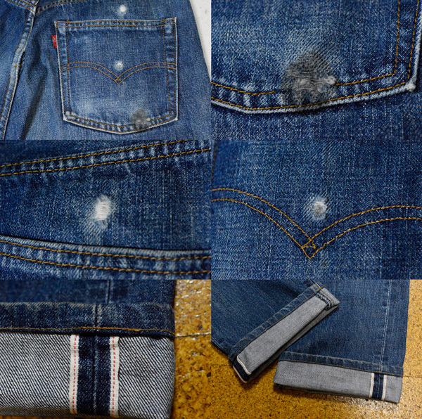 ■廃盤(pán)■ W32 60年代復(fù)刻LVC 1990年代制ヴィンテージ リーバイス502XX 赤耳ビッグE タロンTALON【501ZXX 501XX 502XX】 股77cm