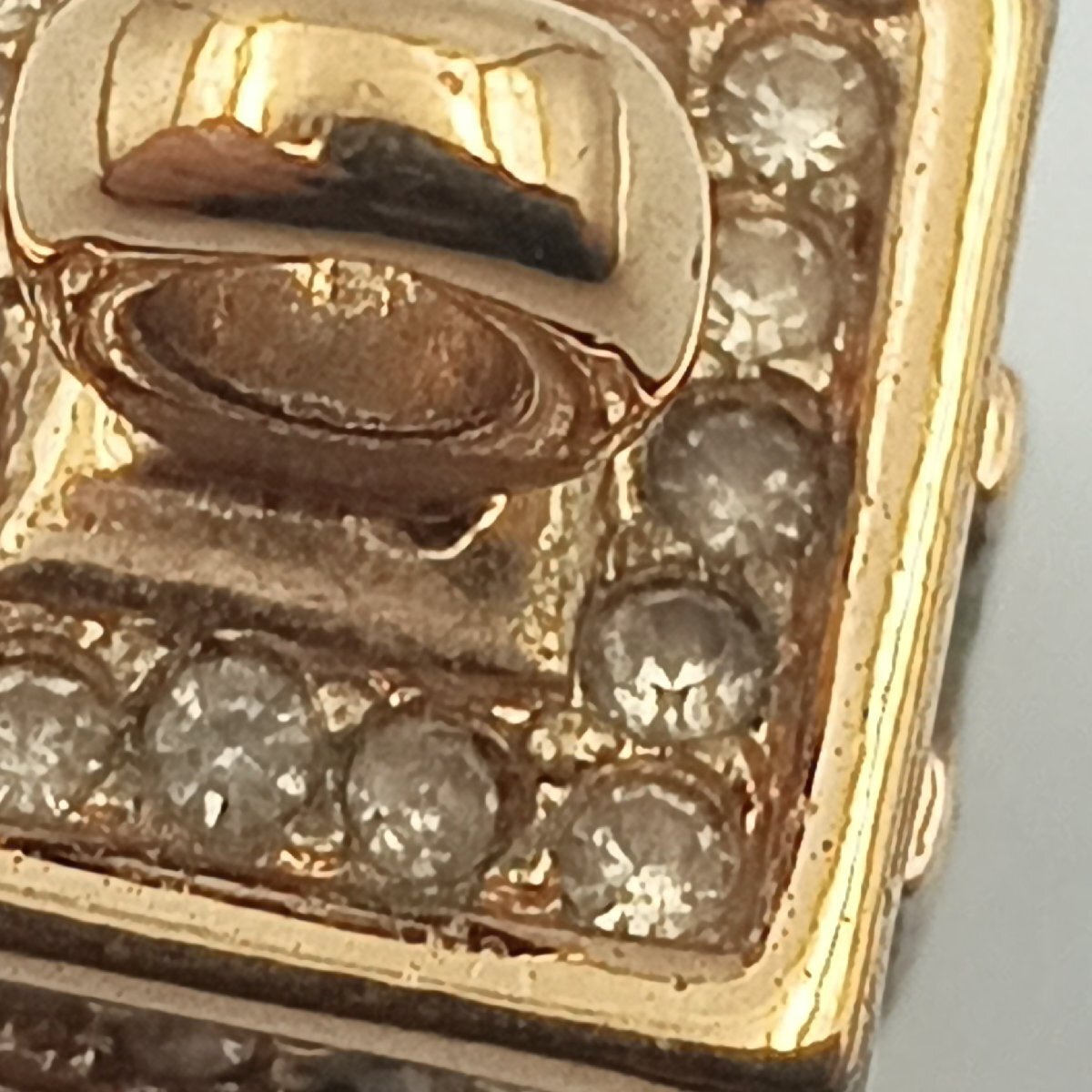 1 иен F219 Nina Ricci Nina Ricci колье ремешок цепь нет Gold цветной камень мелкие вещи 