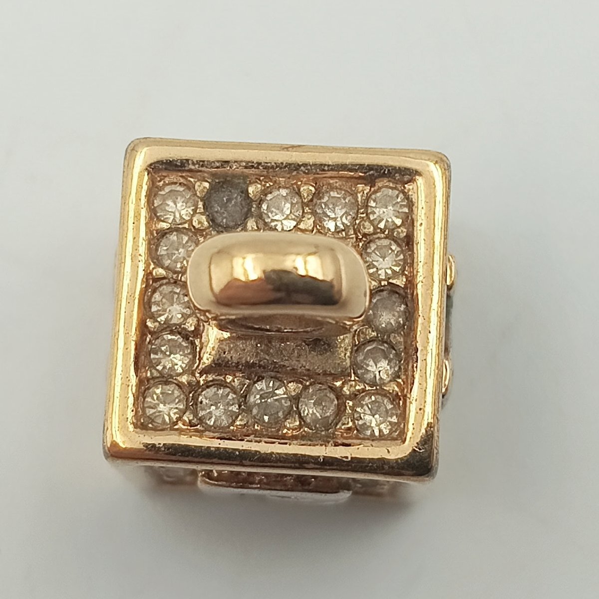 1 иен F219 Nina Ricci Nina Ricci колье ремешок цепь нет Gold цветной камень мелкие вещи 