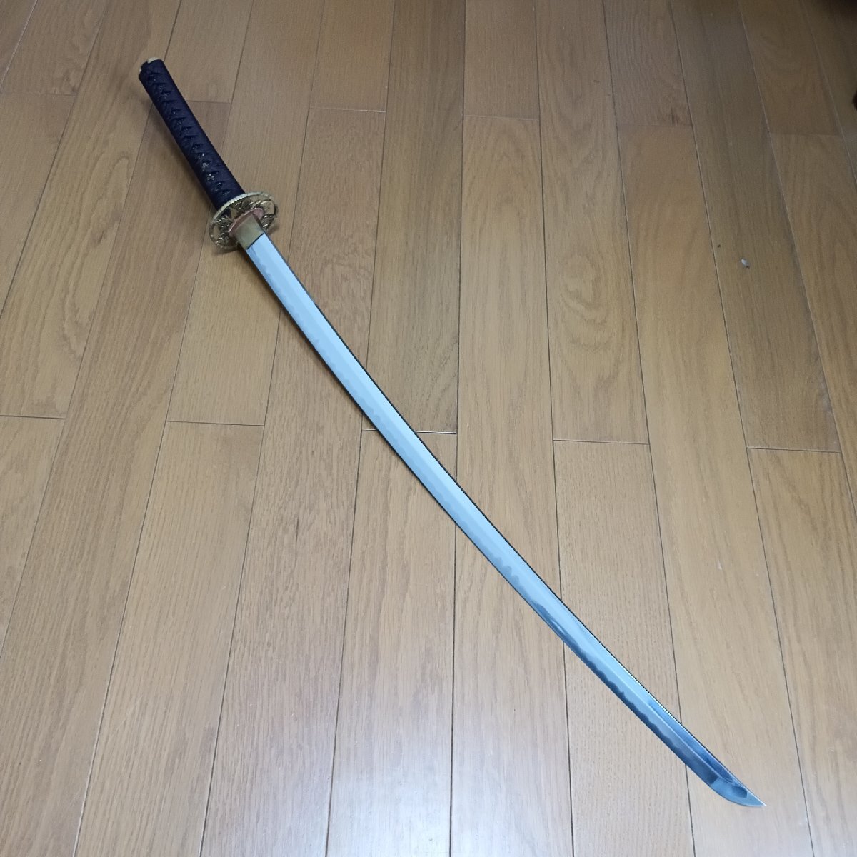 1円 Z523 模造刀 日本刀 全長約104cm 刃渡約73cm 鞘約77cm (素人