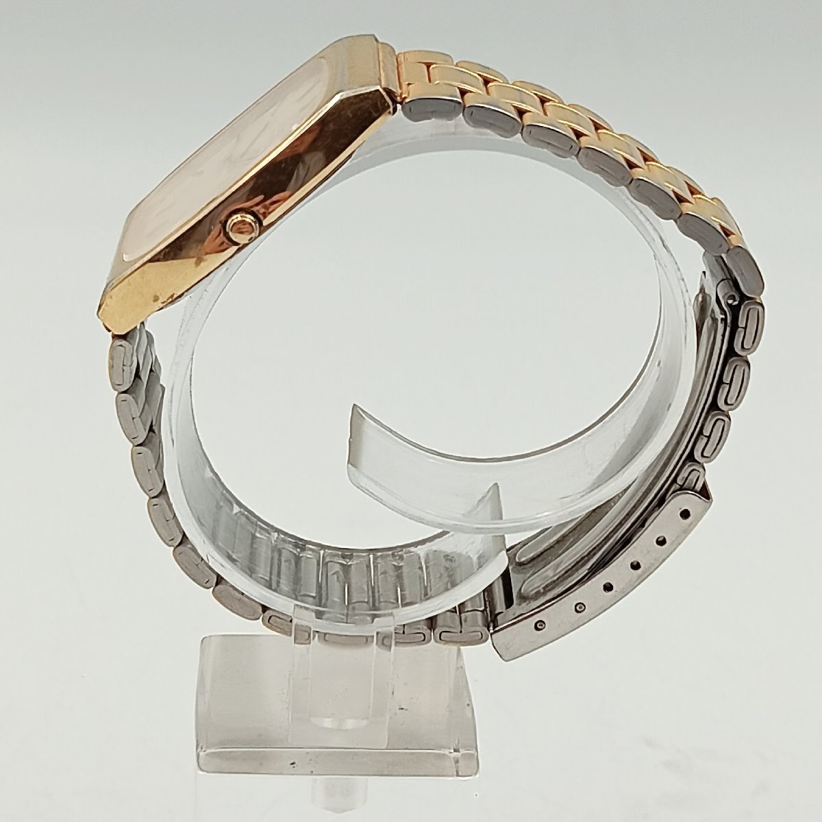 1 иен W178 мужские наручные часы кварц Seiko SEIKO 6030-5220 обратная сторона сторона знак иметь Gold цвет античный 